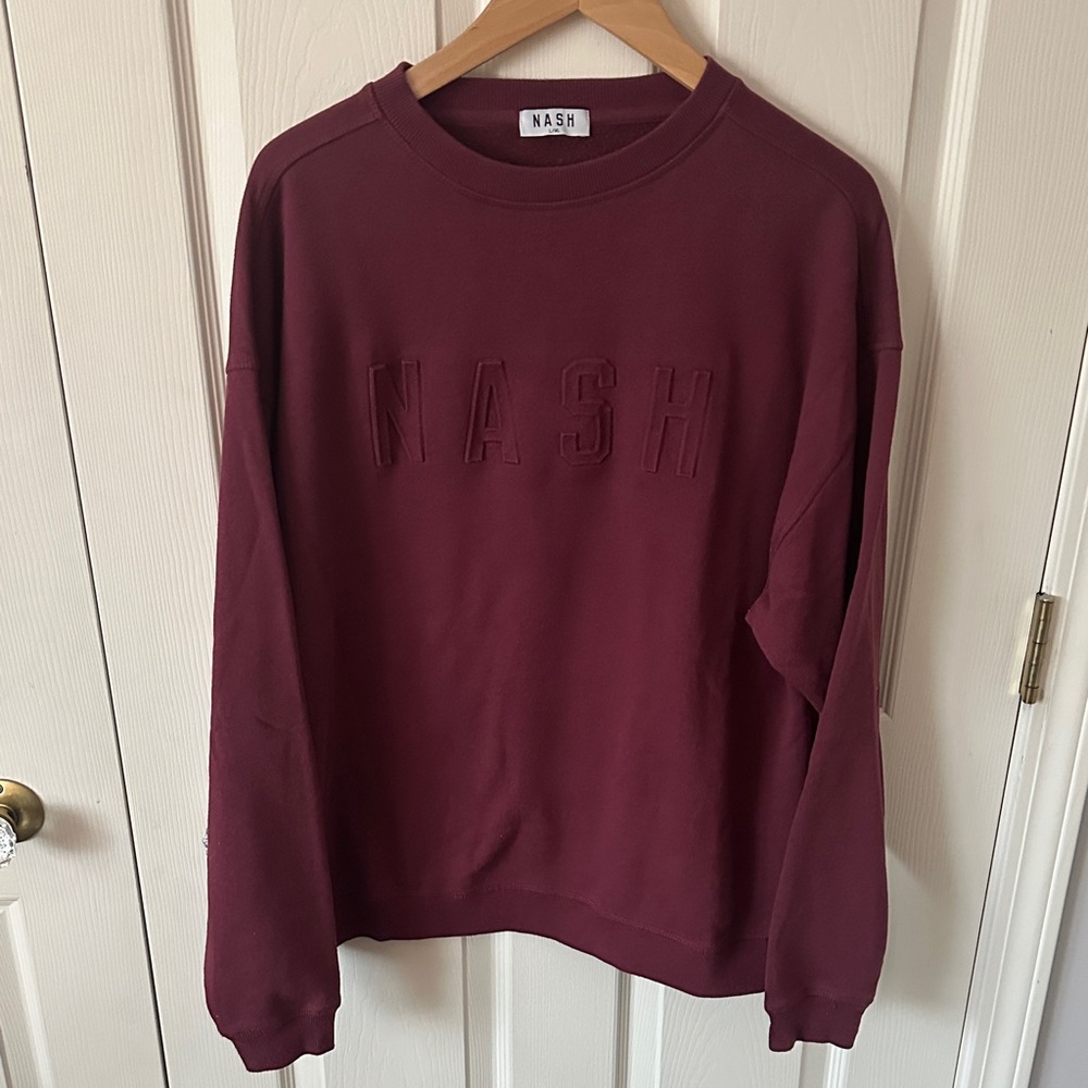 NASH Deep Burgundy Crewneck Sweatshirt